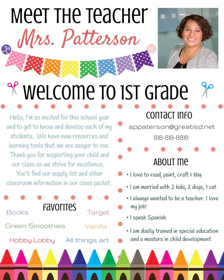 a poster for a teacher's welcome to 1st grade class