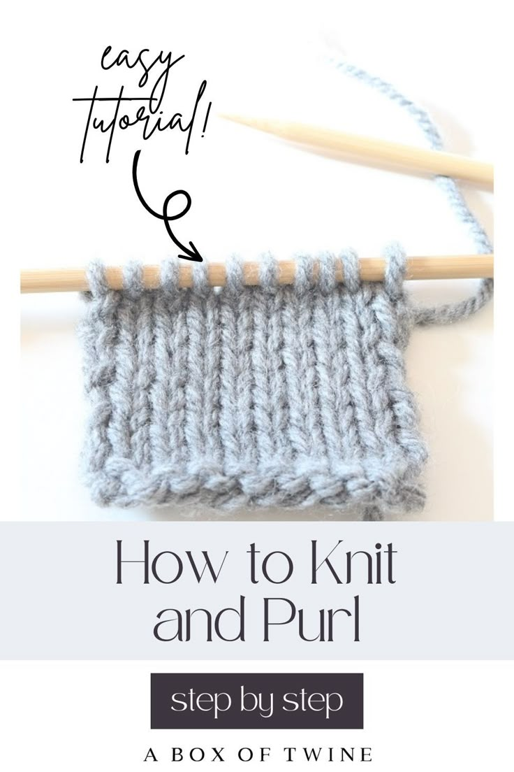 knitting tutorial Knit Vs Purl Stitch, Knit Vs Purl, Basic Knitting Stitches, Pearl Stitch Knitting, How To Knit For Beginners, Knitting Stitches Free, Knitting Stitches For Beginners, Grandma Activities, Chippy The Dog