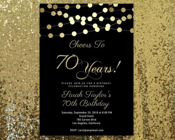 70th Birthday Invitation Templates Best Of 14 70th Birthday Invitation Card T In 2020 70th Birthday Invitations 60th Birthday Invitations Birthday Invitation Templates