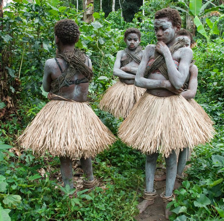 Mbuti Pygmy girls painted in clay Bambuti, also called Mbuti, a group of Pygmies of the Ituri Forest of eastern Congo (Kinshasa). Leaf Clothes, African Philosophy, Congo Rainforest, Twilight Images, Children Of The Forest, Forest People, African Jungle, Africa People, Forest Habitat