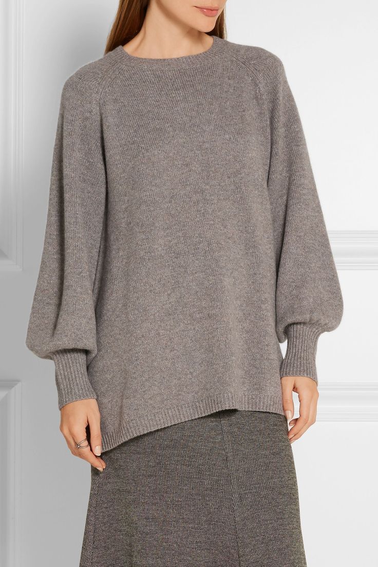 Co | Cashmere sweater | NET-A-PORTER.COM Luxury Essentials, Gray Cashmere Sweater, Gray Cashmere, Phillip Lim, Cashmere Sweater, Cashmere Sweaters, Net A Porter, Bottega Veneta, The Row