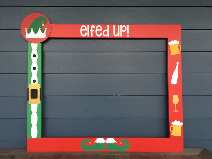 this is an image of a photo frame with the words elfed up on it