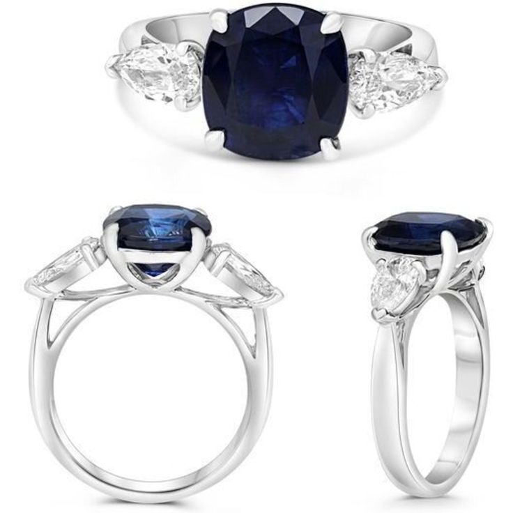 Roman & Jules Platinum Five Carat Sapphire Ring - Elegance and Royalty Captured in Blue Luxury Sapphire Cluster Ring, Luxury Sapphire Birthstone Ring, Gia Certified Cushion Cut Sapphire Ring In Platinum, Luxury Gia-certified Lab-created Sapphire Ring, Gia Certified Luxury Lab-created Sapphire Ring, Luxury Gia Certified Lab-created Sapphire Ring, Luxury Sapphire Diamond Ring With Center Stone, Luxury Brilliant Cut Sapphire Ring With Cubic Zirconia, Luxury Sapphire Ring With Brilliant Cut Cubic Zirconia