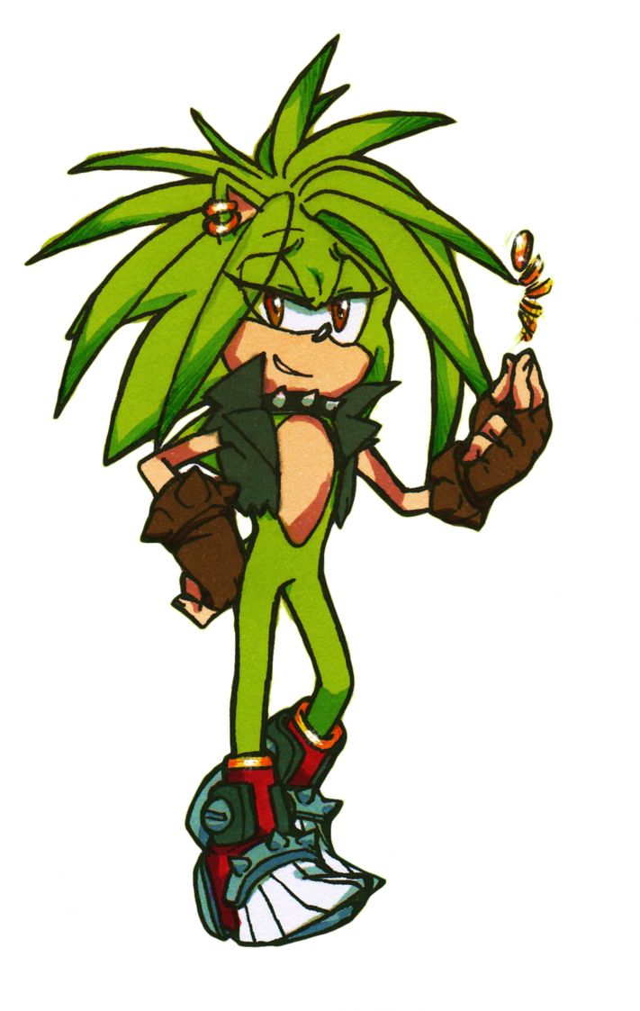 an image of a cartoon character with green hair