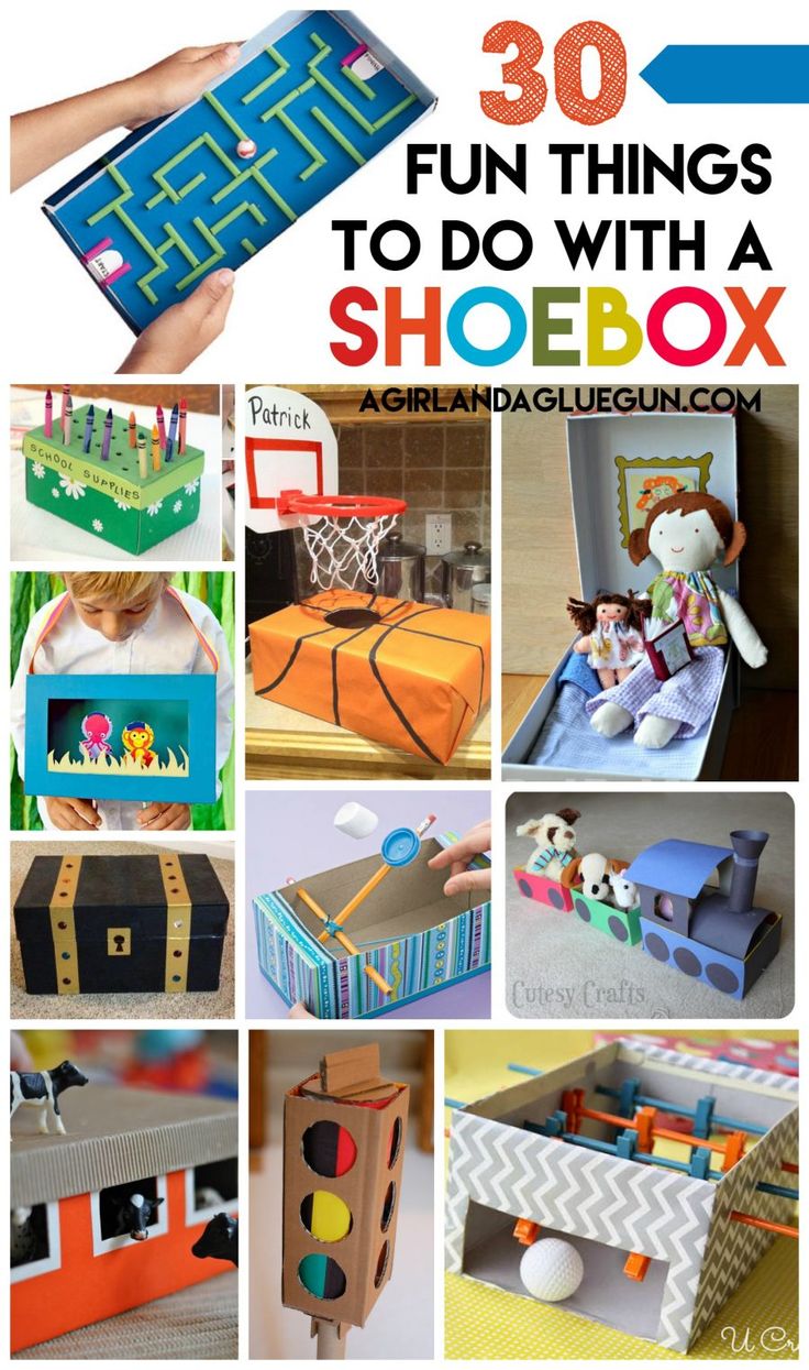 the ultimate collection of fun things to do with a shoebox