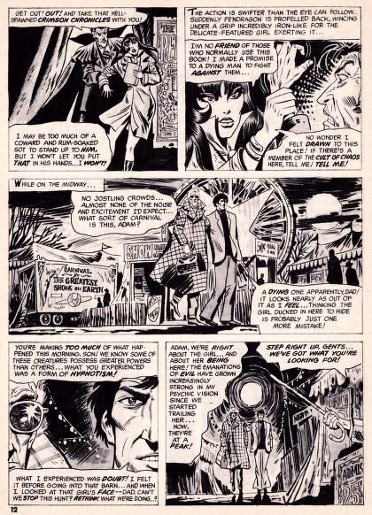 an old comic strip with black and white ink on it, depicting the story of a man