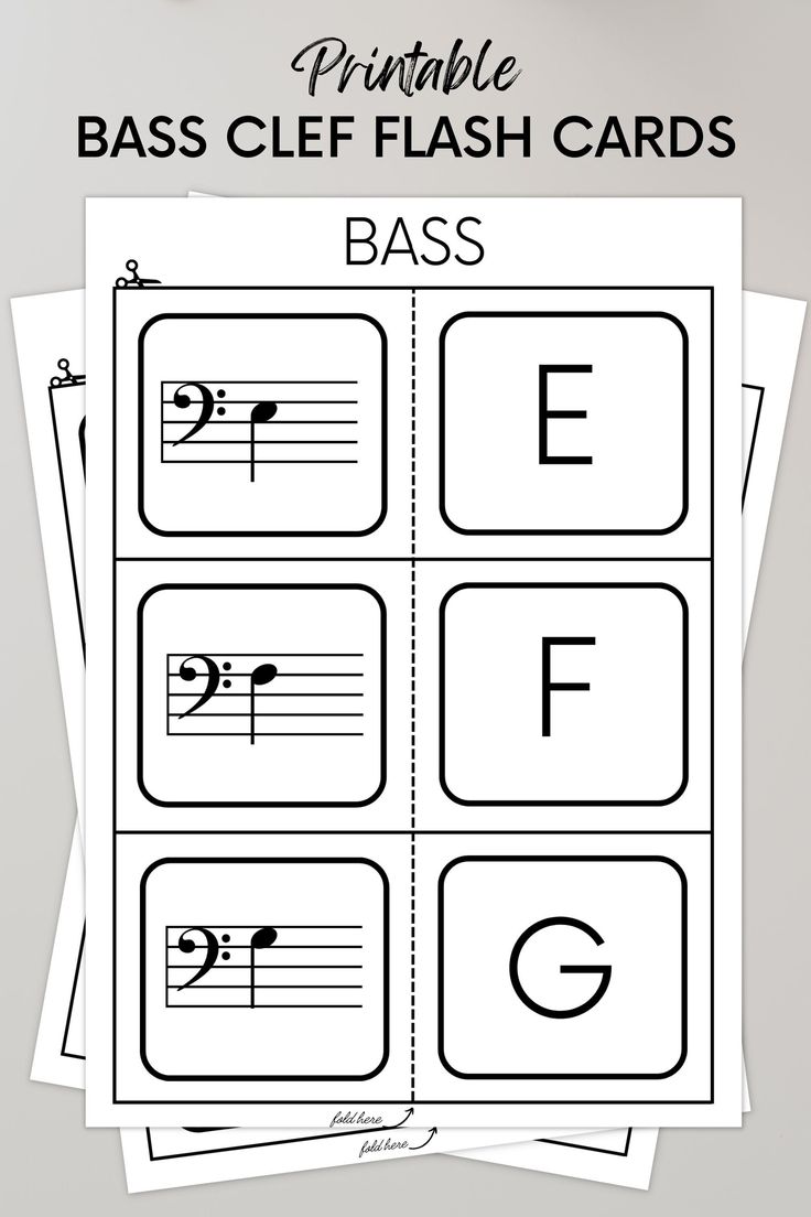 printable bass clef flash cards for kids