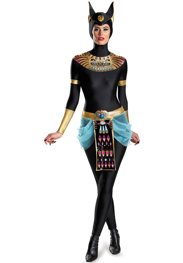 Egyptian Kitty Goddess Costume in Black Blue Gold - Animals at Escapade™ UK Egyptian Cat Costume, Egyptian Halloween Costume, Egyptian Goddess Costume, Egyptian Halloween, Cat Costume Diy, College Costumes, College Couples, Costumes College, Goddess Outfit