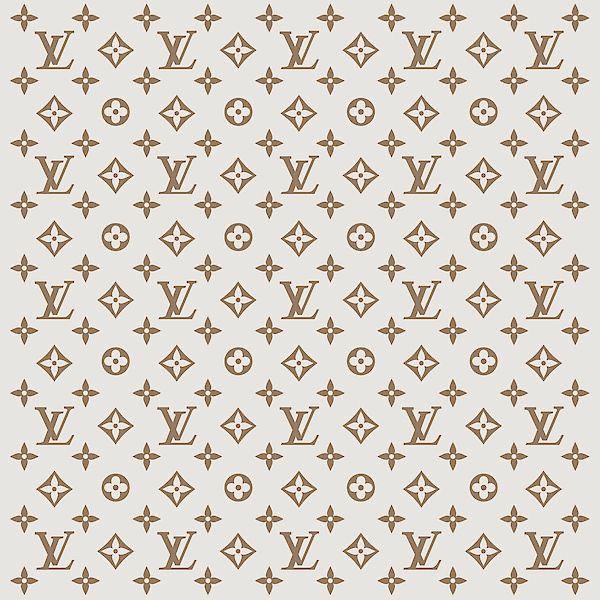 louis vuitton wallpaper pattern in brown and white, with stars on it