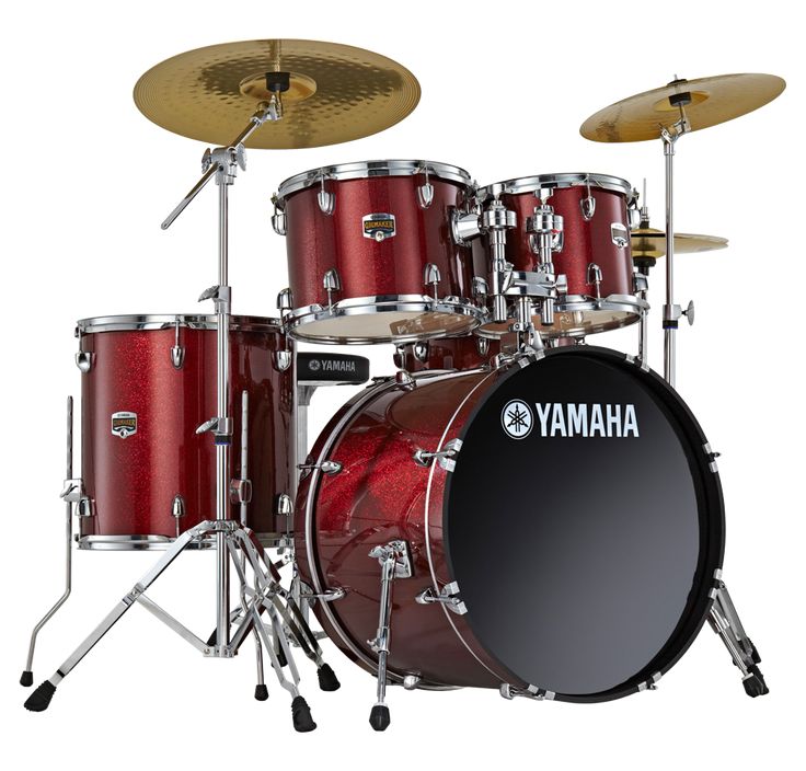 a drum set is shown with the words gray steel finish on it's side