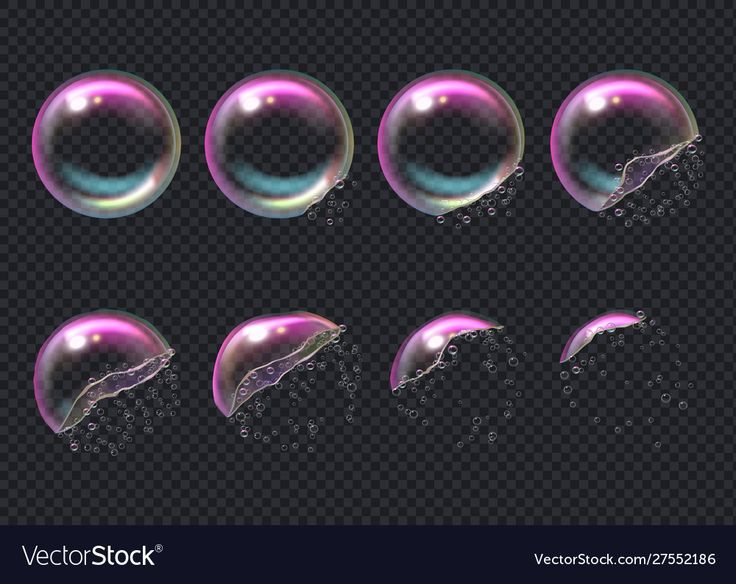 soap bubbles in different shapes and sizes on a dark background with space for your text