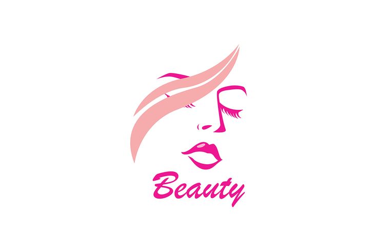 a woman's face with the word beauty on it