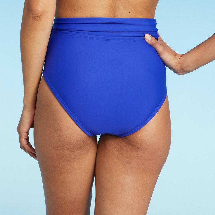 Add a versatile bottom to your swim separates with this Textured Tie High-Waist Bikini Bottom from Kona Sol™. Made from soft fabric with spandex and elastic at the leg openings for stretchy comfort in and out of the water, this textured bikini bottom is designed in a cobalt blue hue. An easy pairing with solid or printed bikini tops, a high-waist cut and side-tie closure finish off the chic look. Kona Sol™: Made for your day in the sun. Women's Tie, Womens Tie, Swimwear Fashion, Small Waist, Blue Hues, Chic Look, The Chic, Cobalt Blue, Cobalt