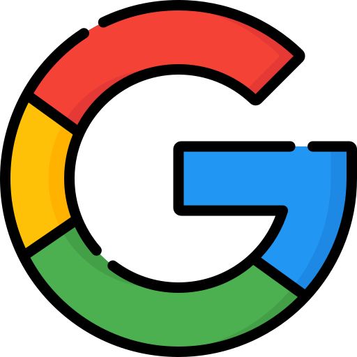 the google logo is shown in red, green, and blue with an arrow pointing to it