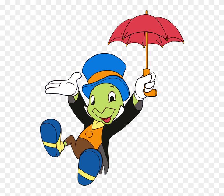 a cartoon character holding an umbrella and jumping in the air with his arms out to catch it