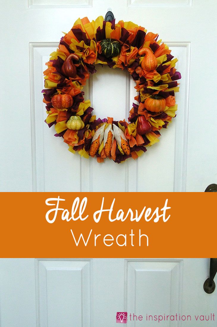 Fall Harvest Wreath Decor Craft Tutorial Fall Plaid Decor, Fall Decor ...