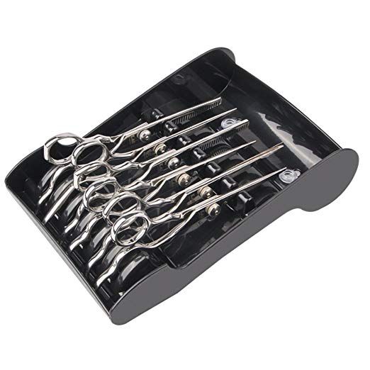 Scissors Holder Racks Barber Shop Shears Stand Organizer Hair Salon Hairdresser Scissors Storage Tray Doubtless Bay (black) Review Hairdresser Scissors, Scissors Holder, Scissor Holders, World Hair, Hair Tool, Storage Tray, Organizer Storage, Abs Material, Flat Surface