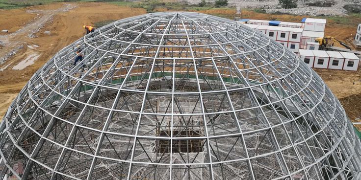 Completed Circular Space Frame Structure for Cost-Effective Building