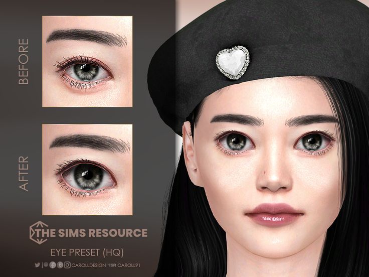 Asian-inspired Eye Preset for The Sims 4