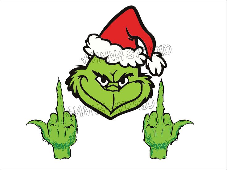 Grinch Giving the Finger , Middle Finger SVG & PNG , Fk Them kids Svg ...