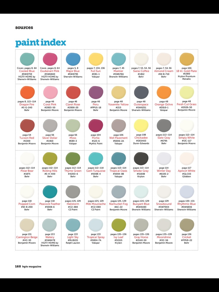 Paint Color Chart Valspar