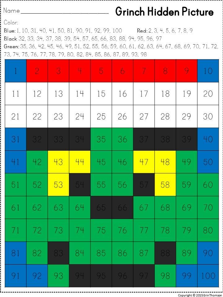 an image of a color - by - number puzzle with the numbers 1 to 10