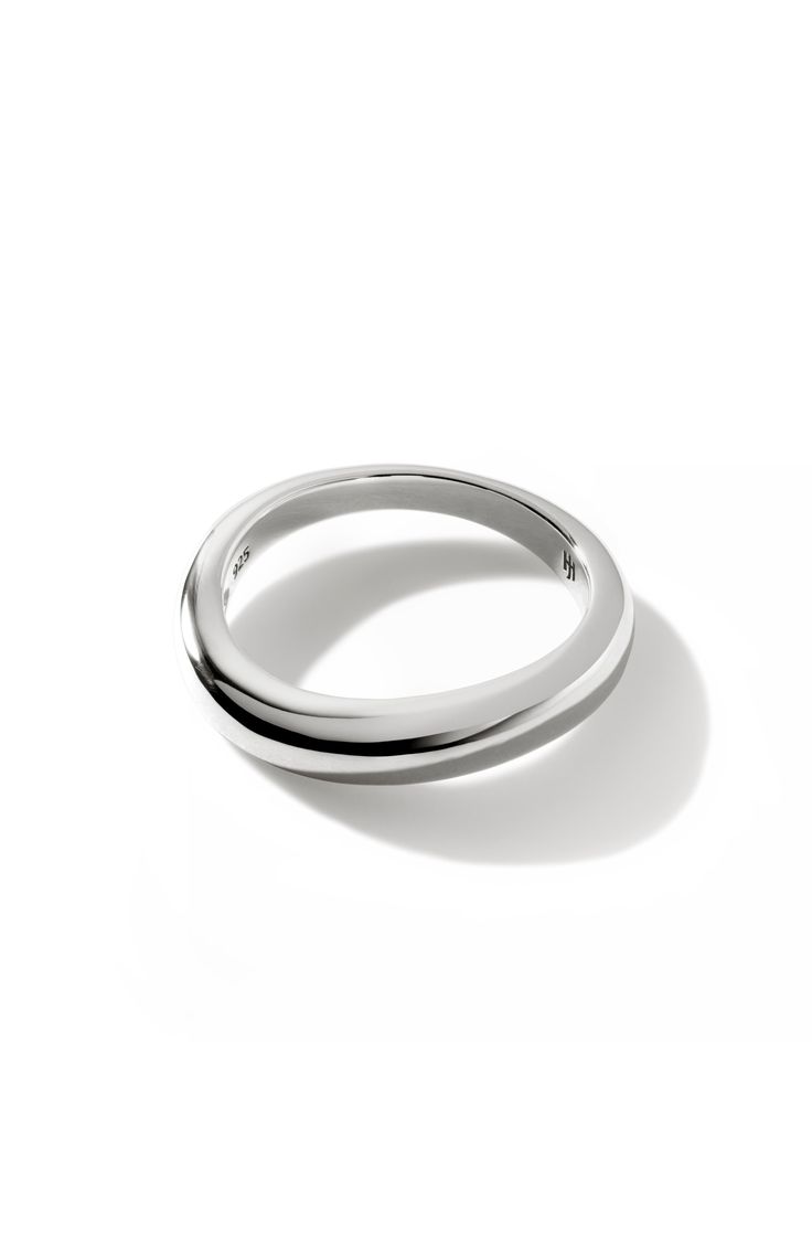 A mirror-shine finish completes this sleek, minimalist ring band cast in timeless sterling silver. Sterling silver Imported Minimalist Polished Sterling Silver Dome Ring, Modern Jewelry With Polished Round Band, Minimalist Sterling Silver Dome Ring With Polished Finish, Modern Open Band Jewelry With Shiny Finish, Silver Rings With Shiny Finish For Everyday, Minimalist Sterling Silver Rings With Polished Finish, Sleek Silver Rings With Polished Finish, Modern Sterling Silver Dome Ring With Open Band, Silver Elegant Stackable Thick Band Rings