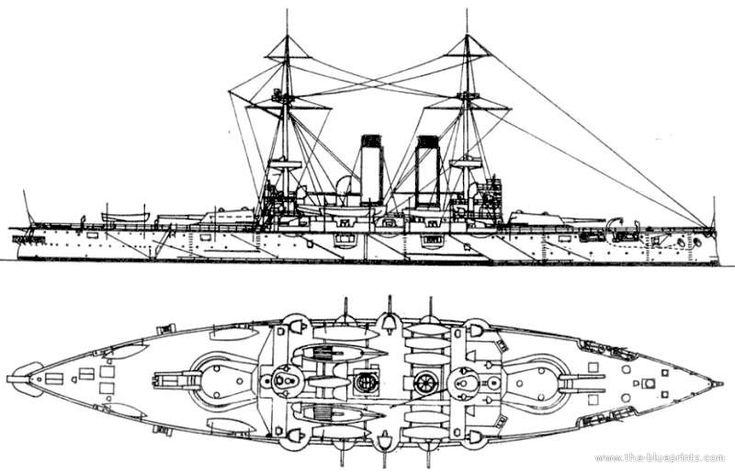 an old drawing of a ship with two masts and three smaller boats in the background