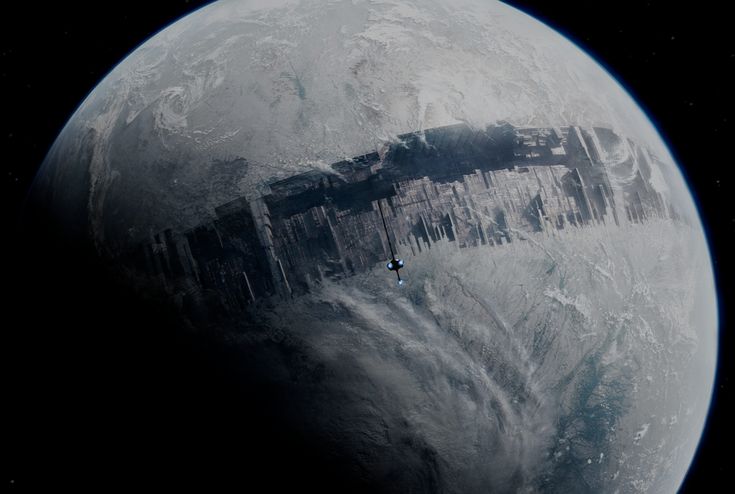 an artist's rendering of a space station in the middle of the earth, as seen from outer space