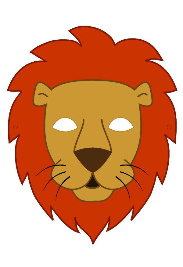 a paper lion mask is shown in this image