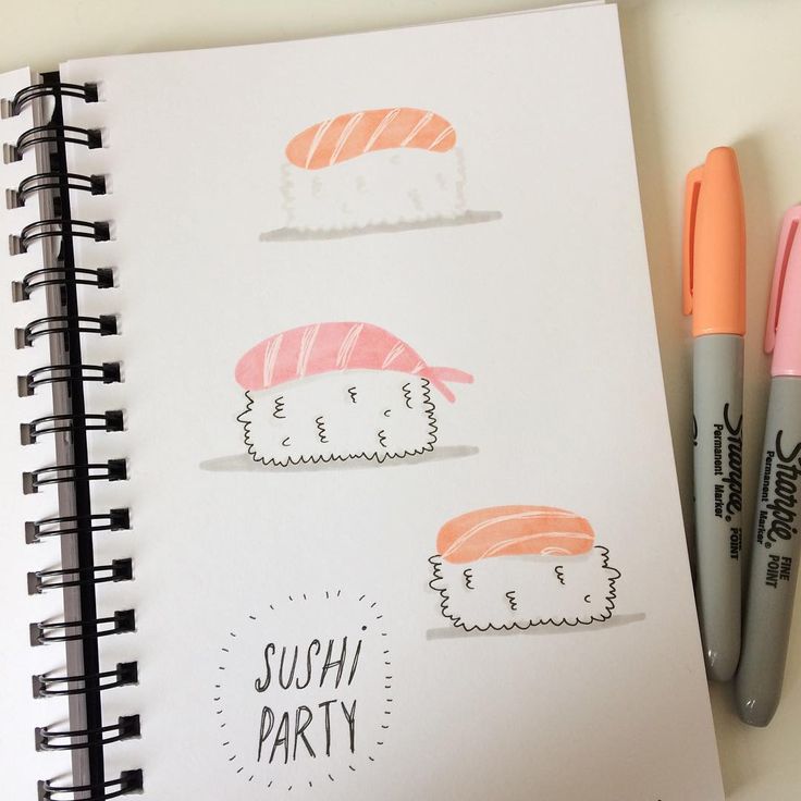 Another sushi piece in my sketchbook. Is it weird that I like drawing ...