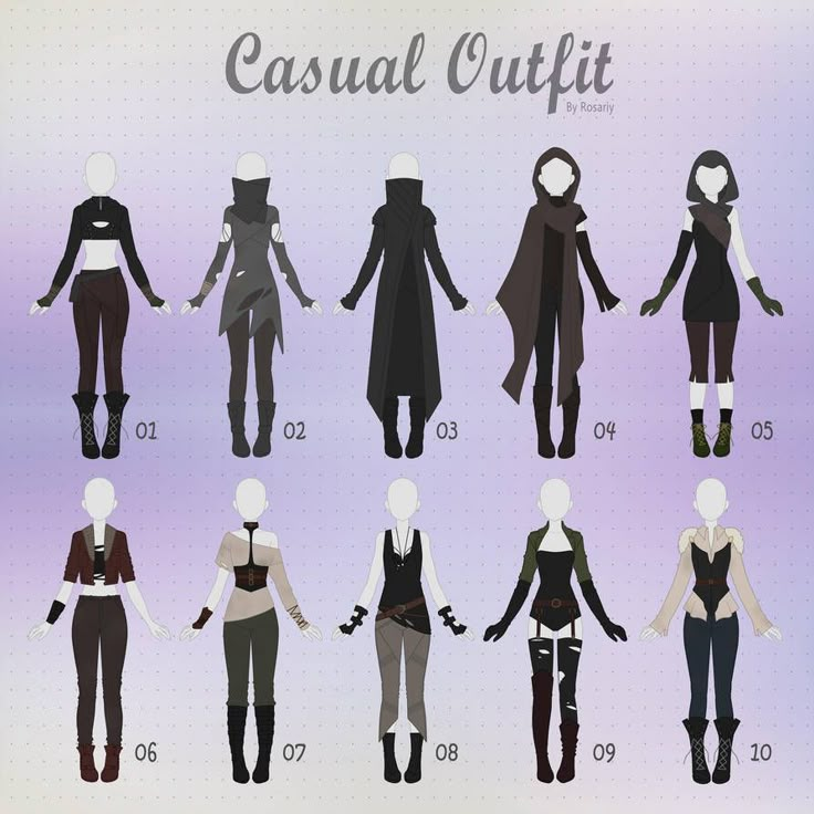 an illustrated guide to the different types of female outfits