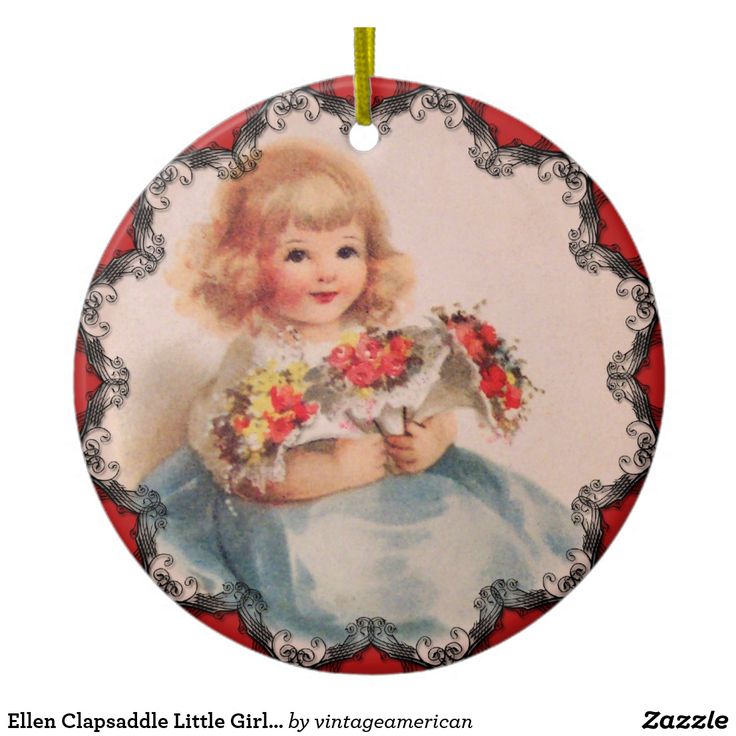 Ellen Clapsaddle Little Girl with Flowers Ornament Ellen Clapsaddle, Girl With Flowers, Old Fashioned Christmas, Holidays 2022, From Scratch, Old Fashioned, Holiday Season, Create Your, Create Your Own