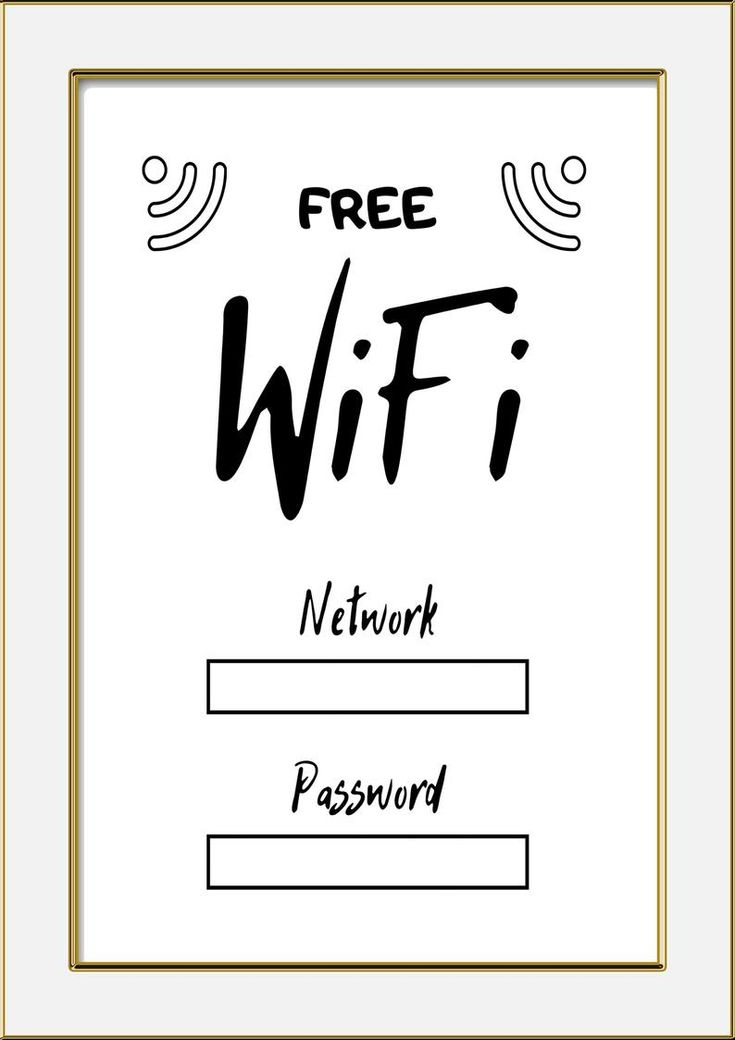 a sign that says free wifi network, with the word'free'in black and