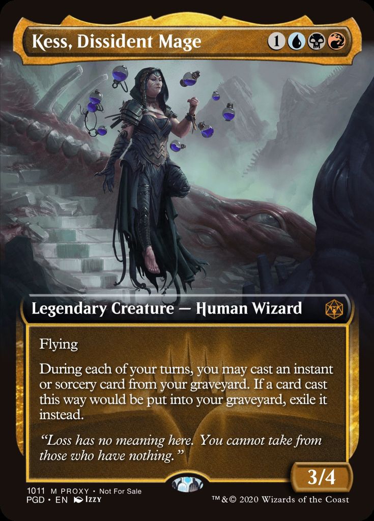 a card with a woman holding a wand in it's hand and the caption below