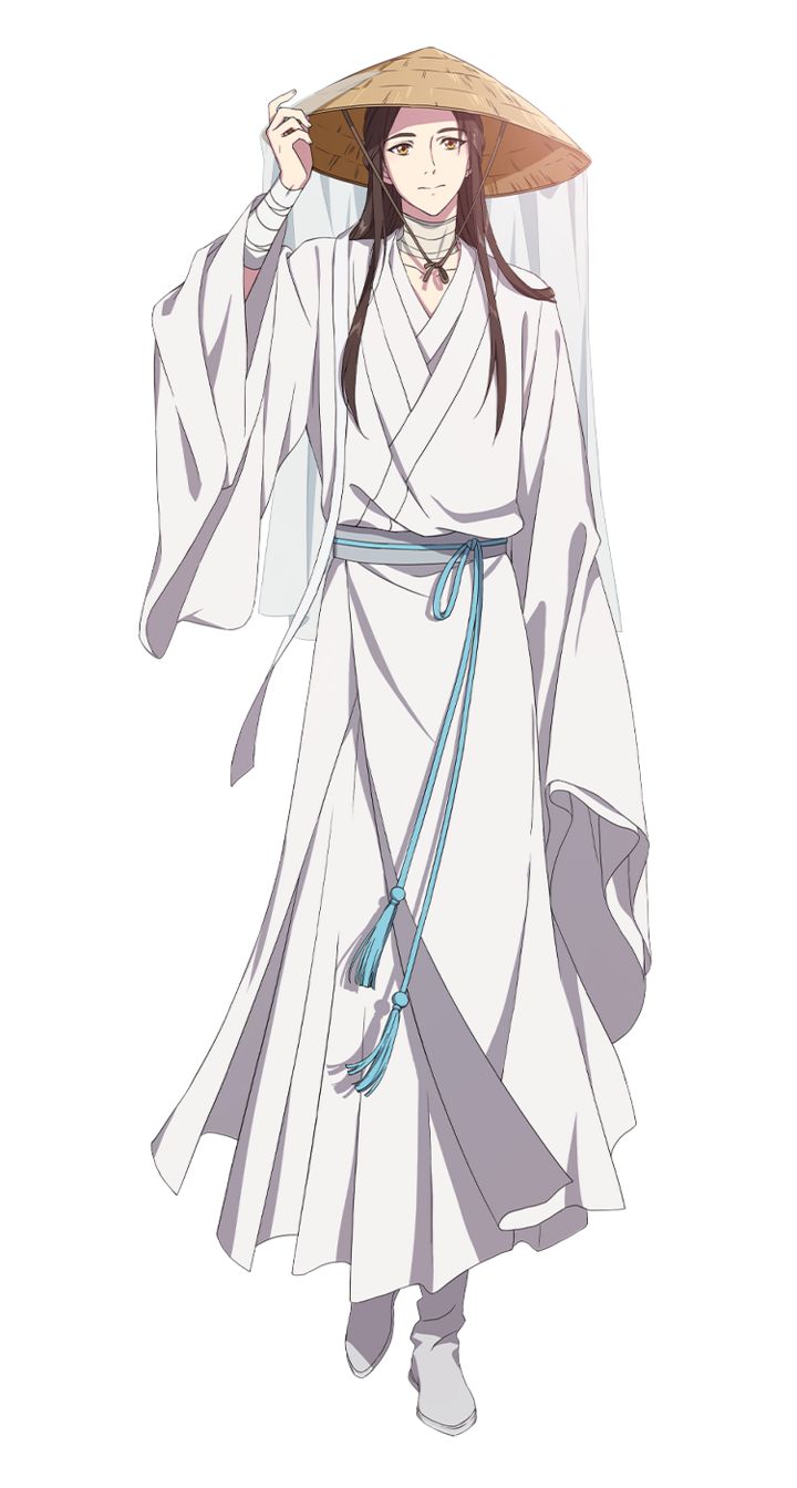 Xie Lian | Heaven Officials Blessing Wiki | Fandom Xie Lian Reference Sheet, Xie Lian Full Body Pic, Bamboo Hats, Heaven Official's Blessing, A Prince, Character Sheet, Heaven's Official Blessing, Cosplay Outfits, Anime Kawaii