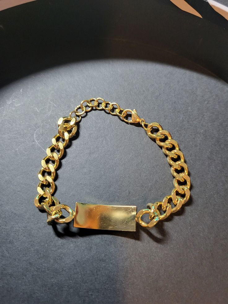 🔥Monogram Gold Link Bracelet. 🔥 Material - stainless steel Bracelet monogram logo. lightweight Colors available, gold 👇👇👇👇👇👇👇 ✔Free Shipping Gold Rectangular Stainless Steel Chain Bracelet, Gold Stainless Steel Chain Bracelet, Gold Stainless Steel Bracelets With Curb Chain, Gold Stainless Steel Bracelet With Curb Chain, Gold-tone Stainless Steel Bracelet With Adjustable Chain, Gold-tone Stainless Steel Chain Bracelet, Rectangular Metal Chain Bracelet, Tarnish Resistant, Rectangular Metal Chain Bracelet Tarnish Resistant, Gold Stainless Steel Cuban Link Bracelet With Curb Chain