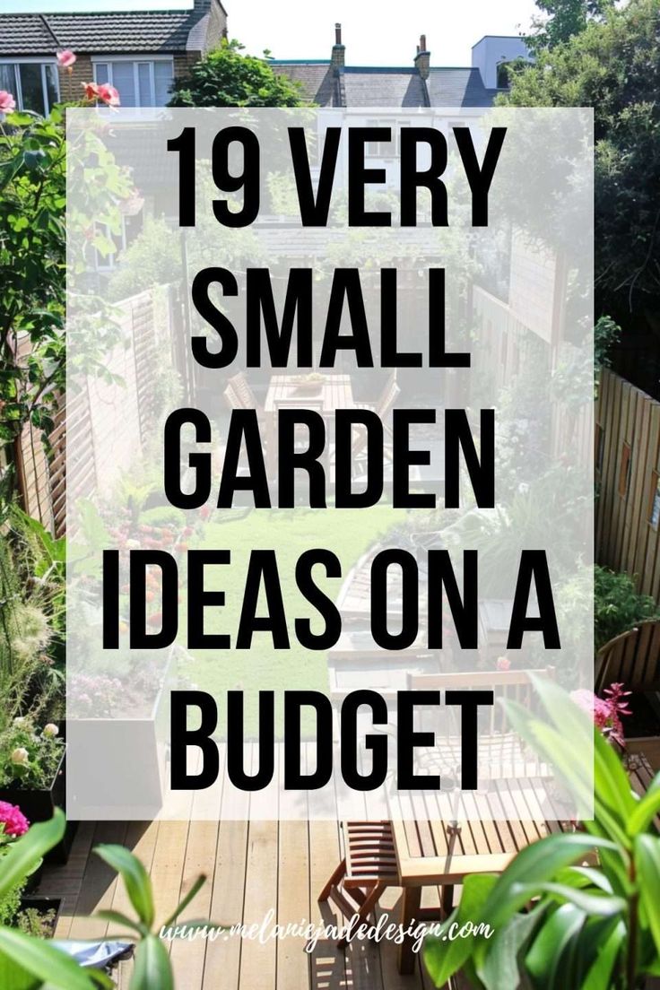 small garden ideas on a budget