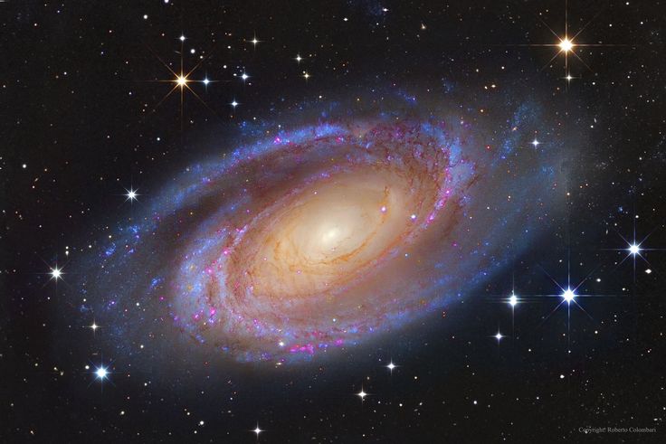 an image of a spiral galaxy in the sky