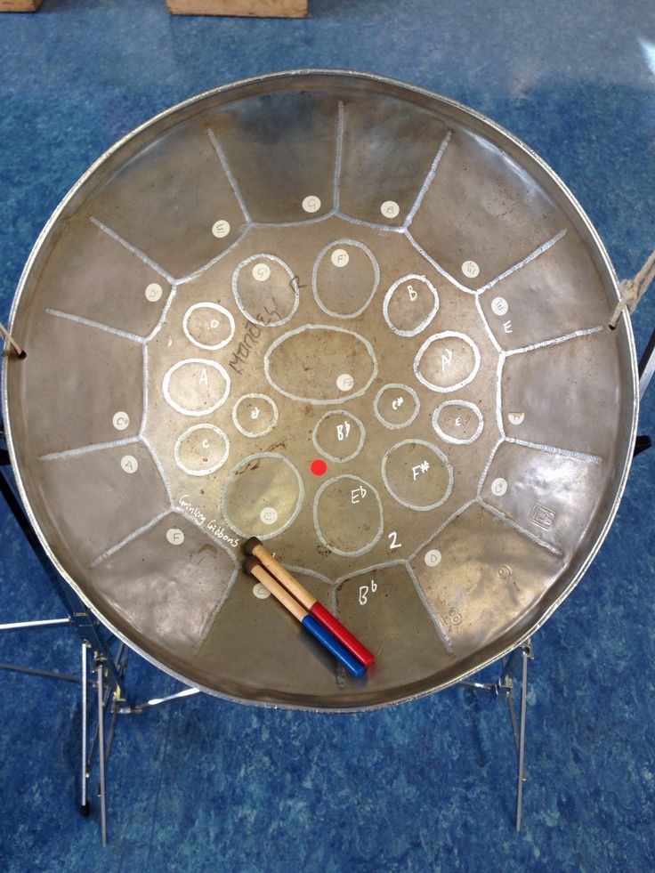 a metal tray with two pencils in it on a blue tableclothed floor