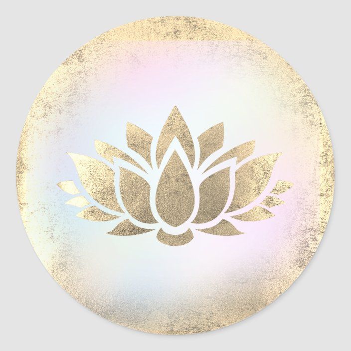 lotus flower logo classic round sticker | Zazzle | Lotus flower ...