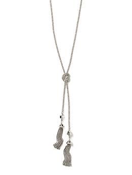 Lariat Tassel Necklace$49.50 Banana Republic, Tassel Necklace, Amazing Jewelry, Tassels, Silver Necklace, Jewelry Design, My Style, Silver