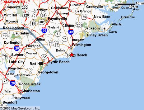 South Carolina Coastal Map