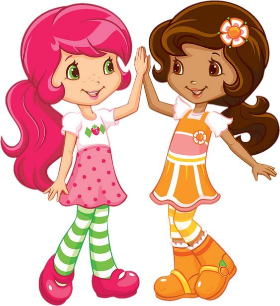 Strawberry Shortcake and her berry friend, Orange Blossom Strawberry Shortcake Halloween Costume, Blossom Costumes, Strawberry Shortcake Pictures, Strawberry Shortcake Costume, Strawberry Shortcake Cheesecake, Berry Shortcake, Disney Princess Sofia, Strawberry Shortcake Cartoon, Friend Costumes