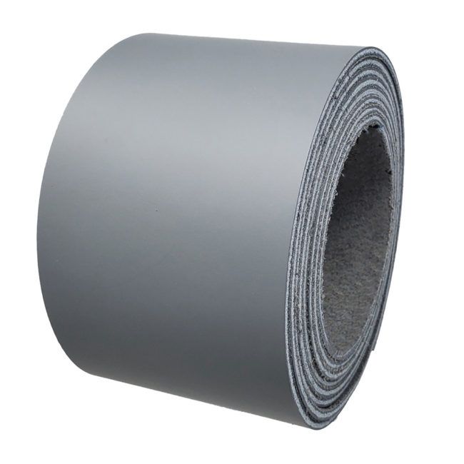 a roll of gray tape on a white background