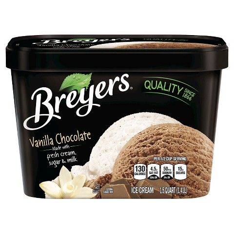 breyers vanilla chocolate ice cream