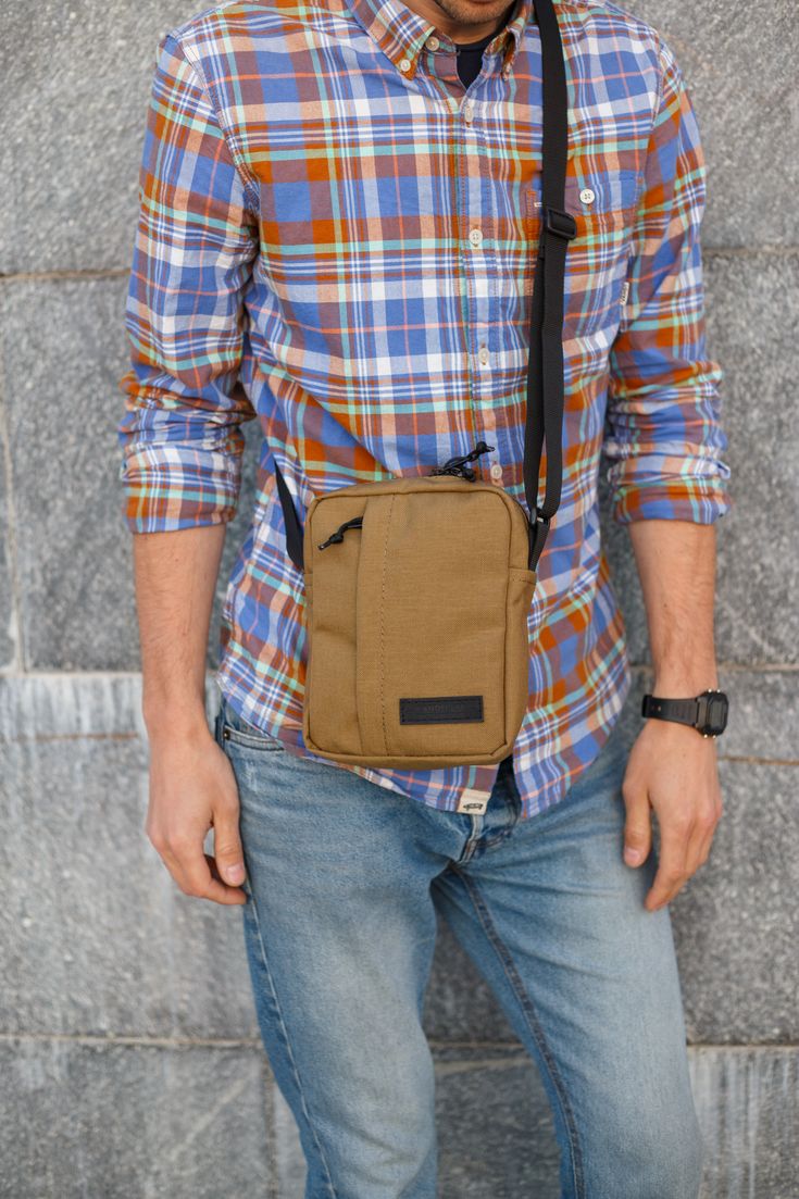 Casual Brown Camera Bag For Daily Use, Casual Brown Rectangular Camera Bag, Casual Camera Bag With Phone Pocket For Everyday Use, Casual Everyday Camera Bag For Mobile Phone, Casual Brown Crossbody Camera Bag, Casual Satchel Pouch For Mobile Phone, Casual Outdoor Bag With Adjustable Strap, Casual Outdoor Satchel Chest Bag, Casual Pouch Satchel With Zipper Closure