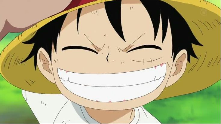 a person with a big smile on their face and wearing a straw hat over his head