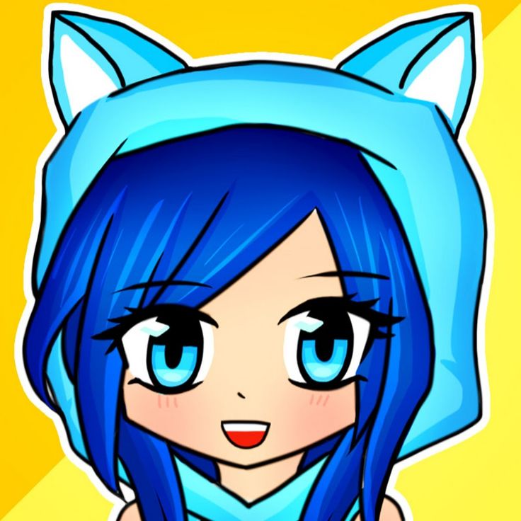 an anime character with blue hair and cat ears