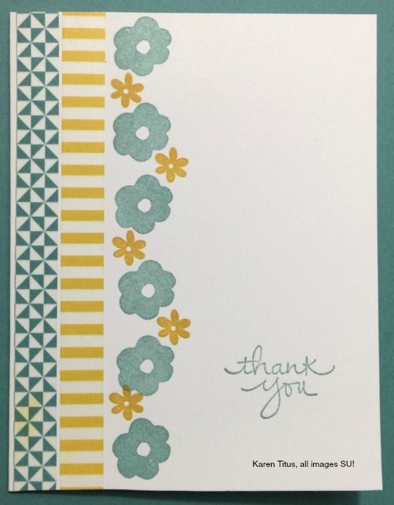 a thank you card with flowers on it